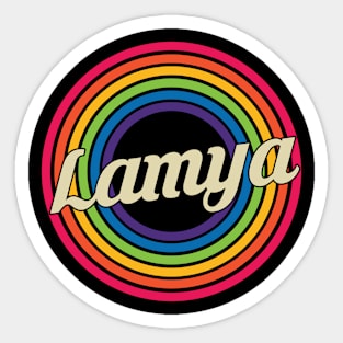 Lamya - Retro Rainbow Style Sticker